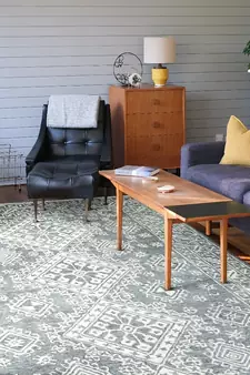 Slate Gray Wool Boston 7.6x9.6 Feet  Hand-Tufted by Saraswati Global