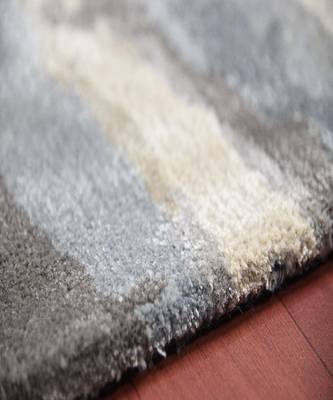 Sky Blue Wool & Viscose Dream Scape 4x6 Feet  Hand-Tufted by Saraswati Global 5