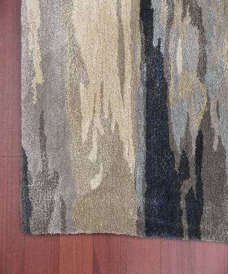 Sky Blue Wool & Viscose Dream Scape 4x6 Feet  Hand-Tufted by Saraswati Global 7