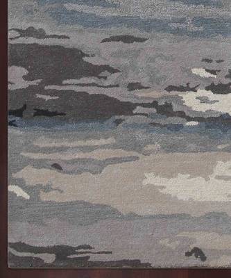 Sky Blue Wool & Viscose Dream Scape 5x8 Feet  Hand-Tufted by Saraswati Global 3