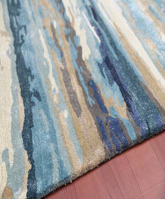 Emerald Wool & Viscose Dream Scape 4x6 Feet  Hand-Tufted by Saraswati Global 4