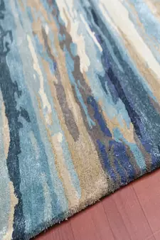 Emerald Wool & Viscose Dream Scape 4x6 Feet  Hand-Tufted by Saraswati Global