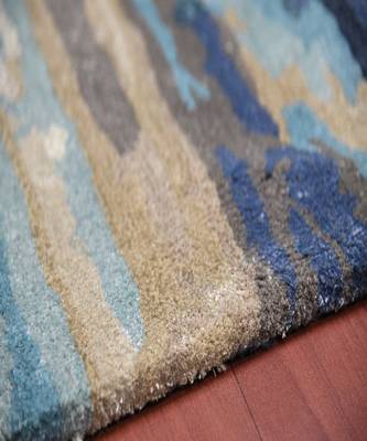 Emerald Wool & Viscose Dream Scape 4x6 Feet  Hand-Tufted by Saraswati Global 5
