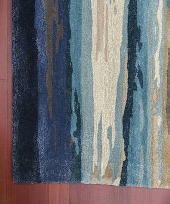 Emerald Wool & Viscose Dream Scape 4x6 Feet  Hand-Tufted by Saraswati Global 7