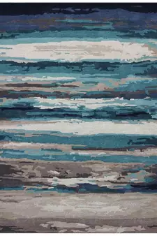 Emerald Wool & Viscose Dream Scape 5x8 Feet  Hand-Tufted by Saraswati Global