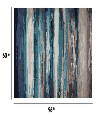 Emerald Wool & Viscose Dream Scape 5x8 Feet  Hand-Tufted by Saraswati Global 4