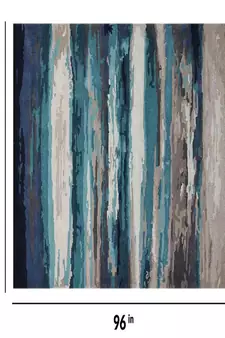 Emerald Wool & Viscose Dream Scape 5x8 Feet  Hand-Tufted by Saraswati Global