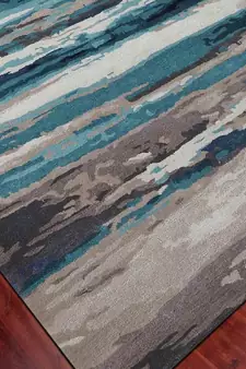 Emerald Wool & Viscose Dream Scape 5x8 Feet  Hand-Tufted by Saraswati Global