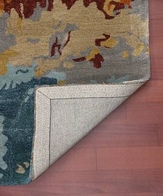 Orange Wool & Viscose Dream Scape 4x6 Feet  Hand-Tufted by Saraswati Global 3