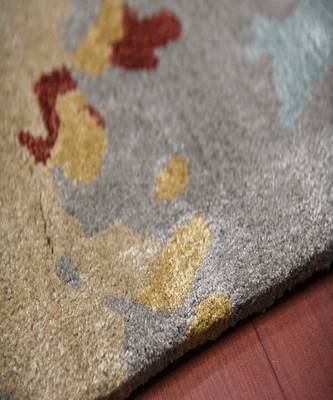 Orange Wool & Viscose Dream Scape 4x6 Feet  Hand-Tufted by Saraswati Global 5
