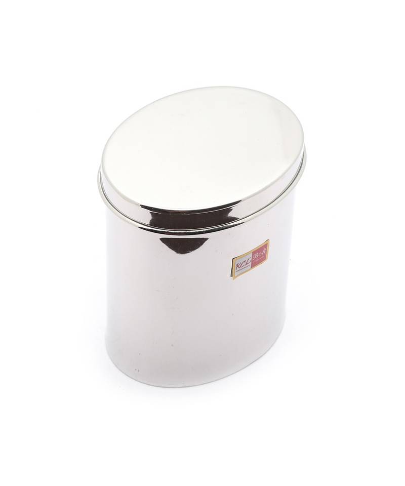 KCL Stainless Steel OvalContainer/Canister/Storage Box With Stainless Steel Lid - Medium - Capacity - 1000 ml
