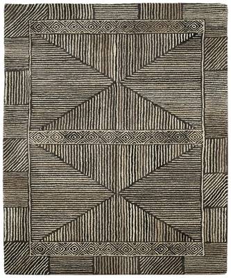 Natural Brown Wool Boston 5x8 Feet  Hand-Tufted by Saraswati Global 6