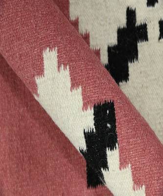 Pink Blended  Wool Zara 5x8 Feet  Hand-Woven by Saraswati Global 5