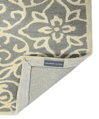 Platinum Wool & Viscose Glow 4x6 Feet  Hand-Tufted by Saraswati Global 1