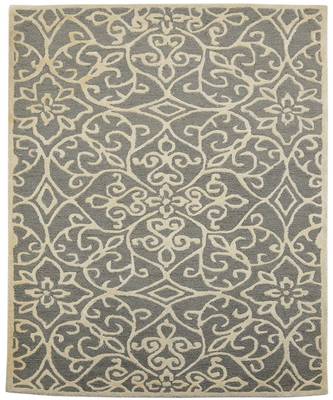 Platinum Wool & Viscose Glow 4x6 Feet  Hand-Tufted by Saraswati Global 6