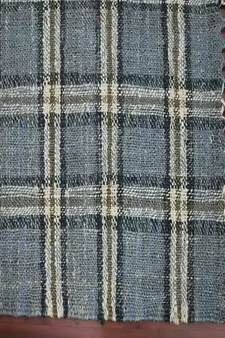 Blue Jute Hampton 5X7.6 Feet  Hand-Woven by Saraswati Global