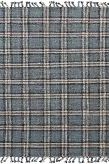 Blue Jute Hampton 5X7.6 Feet  Hand-Woven by Saraswati Global