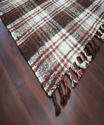Brick Red Jute Hampton 5X7.6 Feet  Hand-Woven by Saraswati Global 2