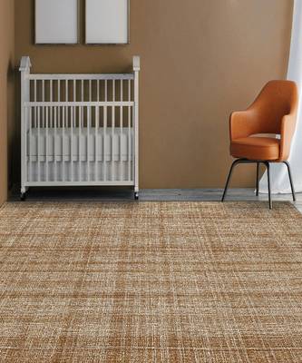 Rust Natural  Wool Laurel 7.6x9.6 Feet  Hand-Tufted by Saraswati Global 1