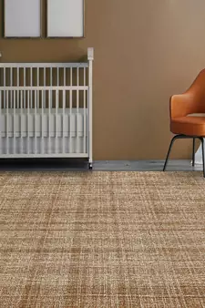 Rust Natural  Wool Laurel 7.6x9.6 Feet  Hand-Tufted by Saraswati Global