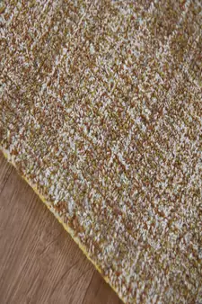Rust Natural  Wool Laurel 7.6x9.6 Feet  Hand-Tufted by Saraswati Global