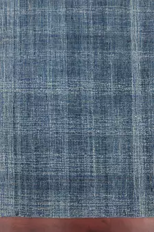 Turquoise Blue Natural  Wool Laurel 5X7.6 Feet  Hand-Tufted by Saraswati Global