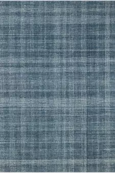 Turquoise Blue Natural  Wool Laurel 5X7.6 Feet  Hand-Tufted by Saraswati Global