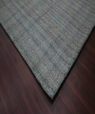 Blue Spruce Natural  Wool Laurel 5X7.6 Feet  Hand-Tufted by Saraswati Global 2
