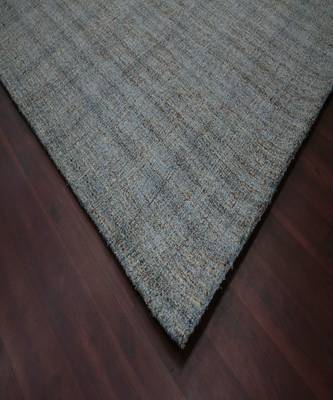 Blue Spruce Natural  Wool Laurel 7.6x9.6 Feet  Hand-Tufted by Saraswati Global 2