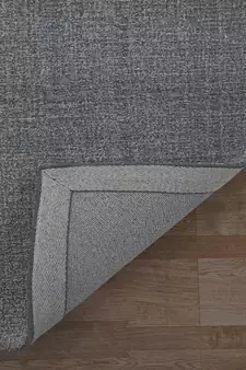 Gray Natural  Wool Laurel 5X7.6 Feet  Hand-Tufted by Saraswati Global