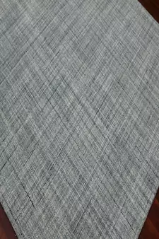 Sea Blue Natural  Wool Laurel 5X7.6 Feet  Hand-Tufted by Saraswati Global