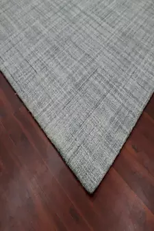 Sea Blue Natural  Wool Laurel 7.6x9.6 Feet  Hand-Tufted by Saraswati Global