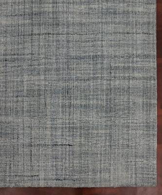 Sea Blue Natural  Wool Laurel 7.6x9.6 Feet  Hand-Tufted by Saraswati Global 3