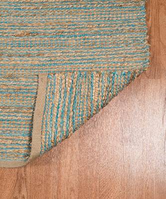 Blue Jutecotton Naturals 5x8 Feet  Hand-Woven by Saraswati Global 2