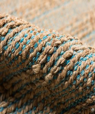 Blue Jutecotton Naturals 5x8 Feet  Hand-Woven by Saraswati Global 4