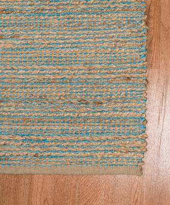 Blue Jutecotton Naturals 5x8 Feet  Hand-Woven by Saraswati Global 5
