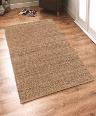 Brown Jutecotton Naturals 3X5 Feet  Hand-Woven by Saraswati Global 1