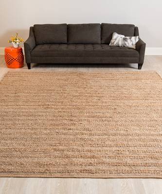 Brown Jutecotton Naturals 5x8 Feet  Hand-Woven by Saraswati Global 1