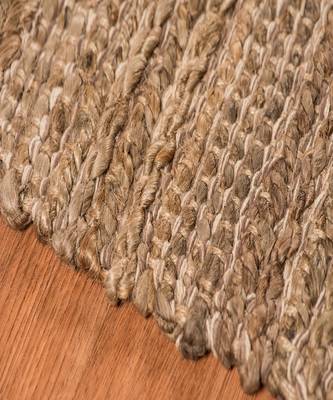 Brown Jutecotton Naturals 5x8 Feet  Hand-Woven by Saraswati Global 3
