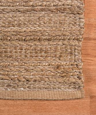 Brown Jutecotton Naturals 5x8 Feet  Hand-Woven by Saraswati Global 5