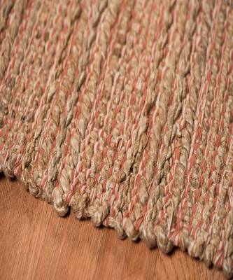 Orange Jutecotton Naturals 5x8 Feet  Hand-Woven by Saraswati Global 3