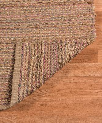 Pink Jutecotton Naturals 5x8 Feet  Hand-Woven by Saraswati Global 2