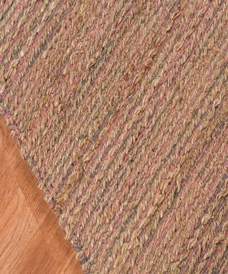 Pink Jutecotton Naturals 5x8 Feet  Hand-Woven by Saraswati Global 7