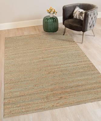 Aqua Jutecotton Naturals 5x8 Feet  Hand-Woven by Saraswati Global 1