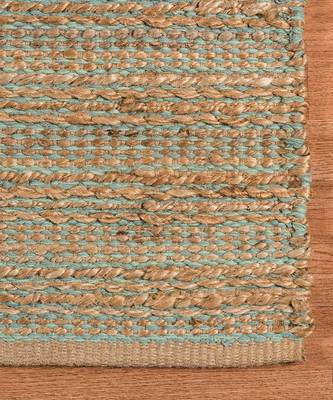 Aqua Jutecotton Naturals 5x8 Feet  Hand-Woven by Saraswati Global 5