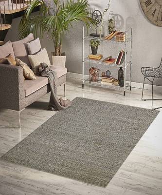 Dark Gray Jutecotton Naturals 3X5 Feet  Hand-Woven by Saraswati Global 1