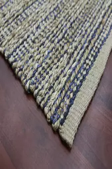 Navy Jutecotton Naturals 3X5 Feet  Hand-Woven by Saraswati Global