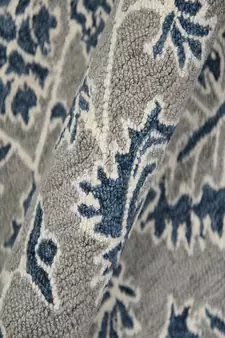 Gray Blue Wool Romania 4x6 Feet  Hand-Tufted by Saraswati Global