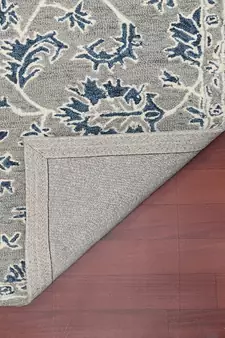 Gray Blue Wool Romania 4x6 Feet  Hand-Tufted by Saraswati Global