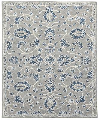Gray Blue Wool Romania 4x6 Feet  Hand-Tufted by Saraswati Global 6